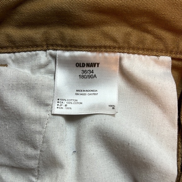 3/$25 OLD Navy 100% Cotton Slim Fit Chinos Size 36 x 34 - Picture 7 of 8